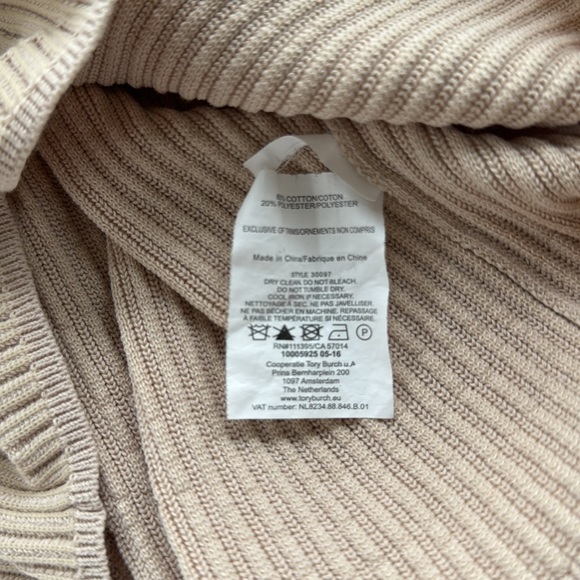 Tory Burch Plaited Rib Short Sleeve Top Medium - Picture 11 of 12